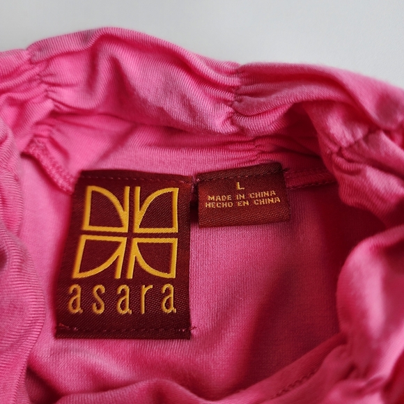 Asara Women's Soft Pink Sleeveless Turtleneck Blouse Top Sttetch Sz L Large - Picture 8 of 10